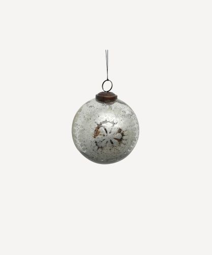 Small Sandblasted Silver Bauble