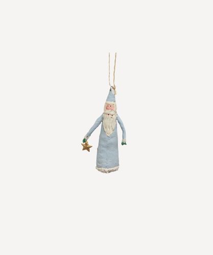 Canvas Santa Blue with Star Hanging Decoration