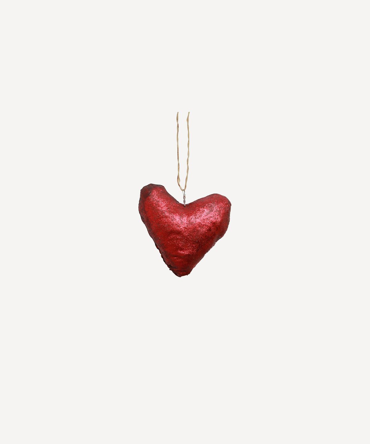 Canvas Heart Red Hanging Decoration