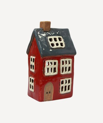 Alsace Tea Light House Navy Roof