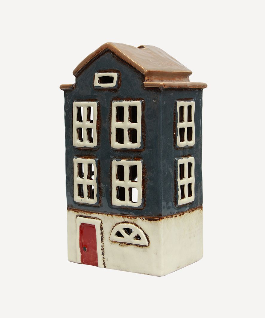 Alsace Tea Light House Nordic Navy