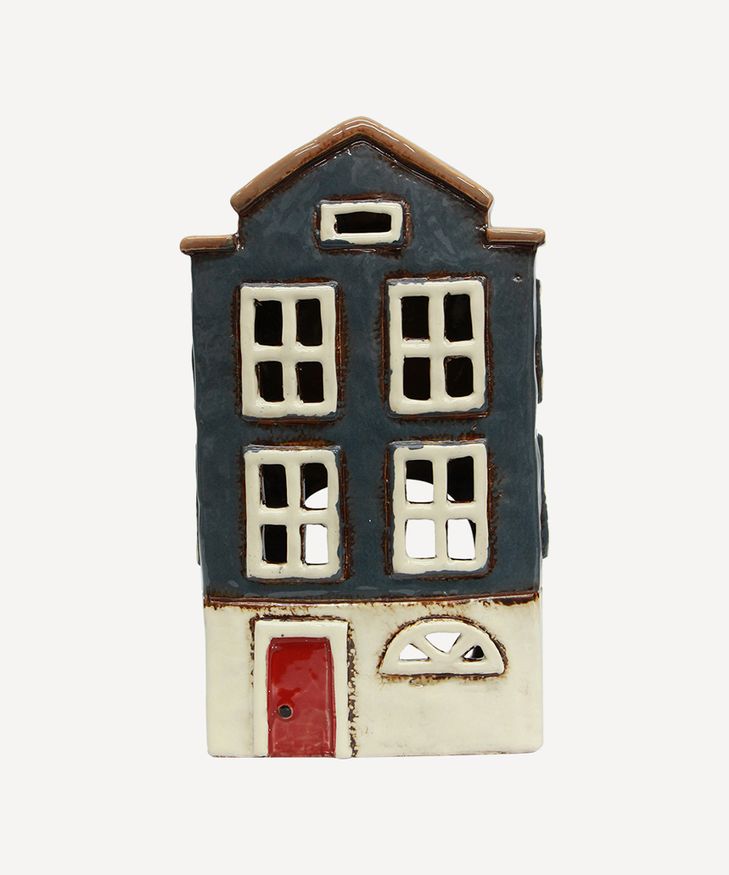 Alsace Tea Light House Nordic Navy