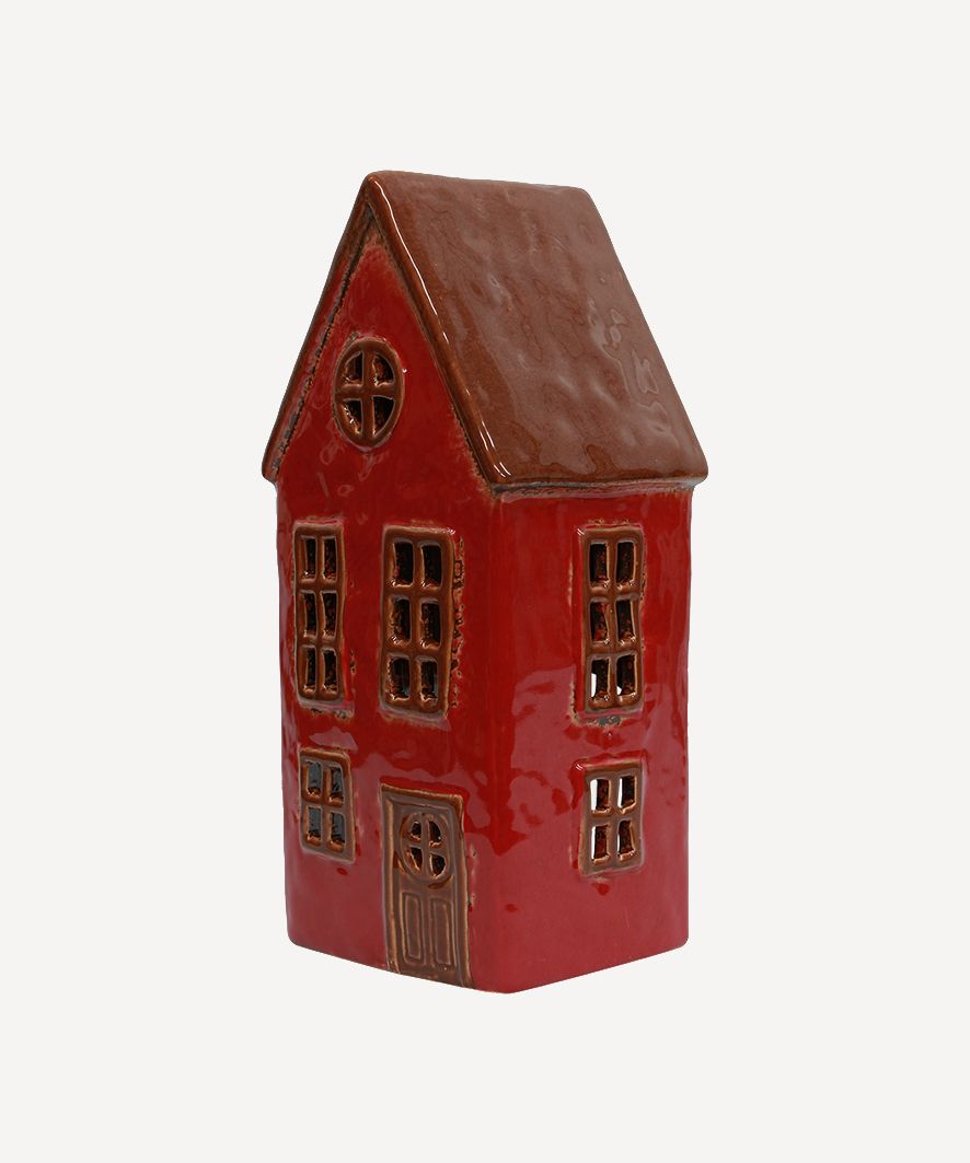 Alsace Tea Light Barn Red