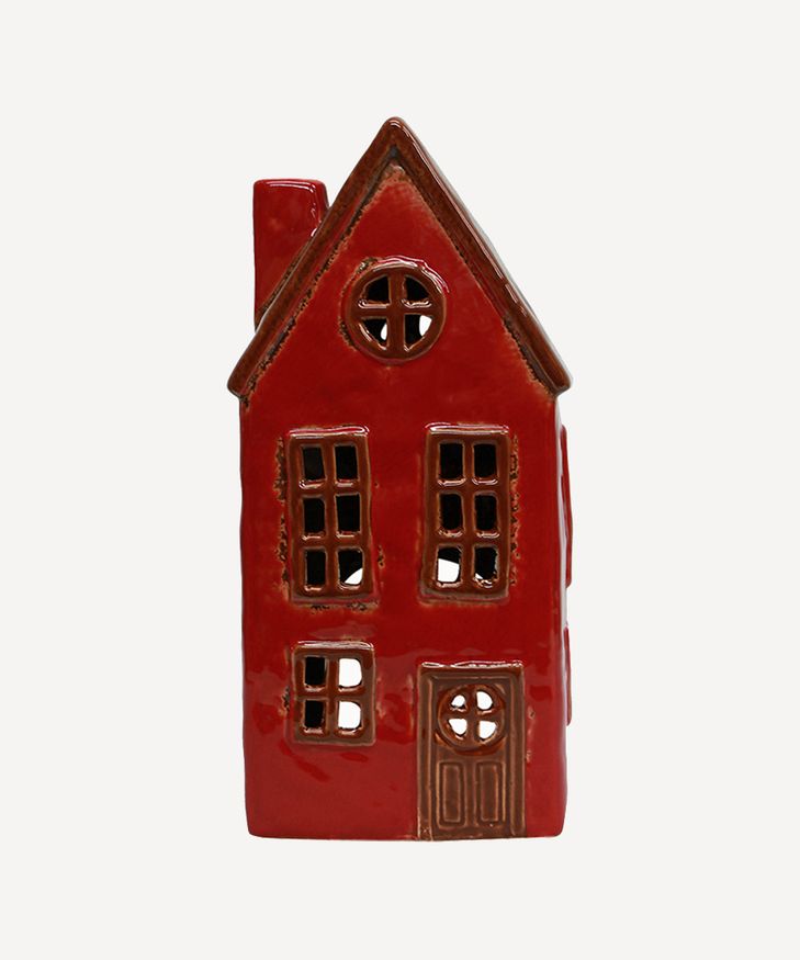 Alsace Tea Light Barn Red