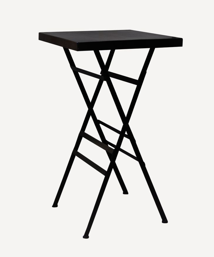 Square Black Iron Folding Table