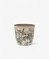 Black Floral Pot Small