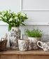 Black Floral Pot Small