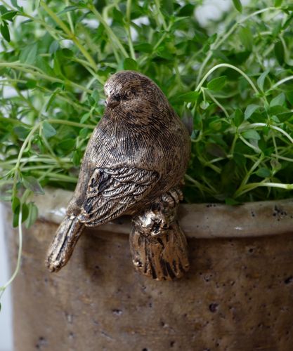 Hanging Bird D&eacute;cor Gold Tail Down (4PC)