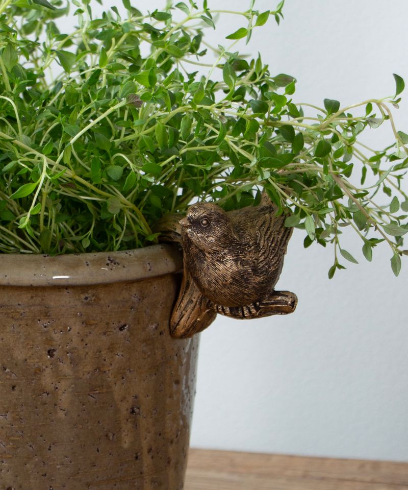 Hanging Bird D&eacute;cor Gold Tail Up (4PC)