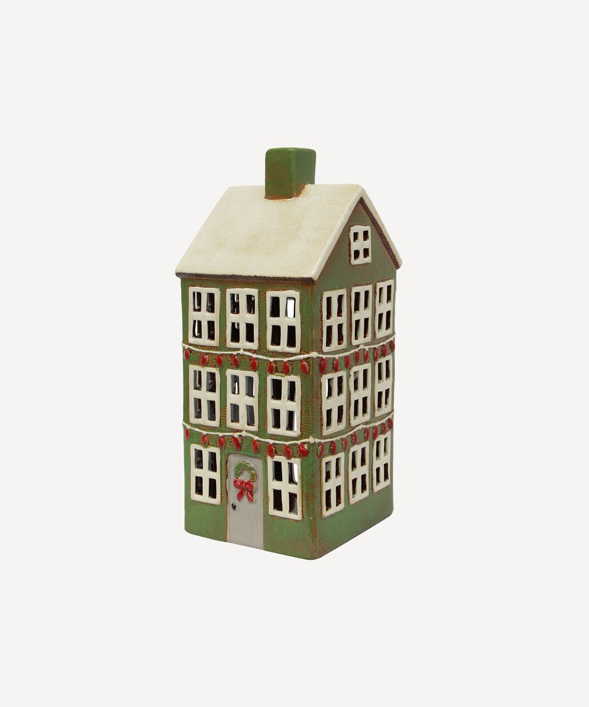 Alsace Tea Light Grande Chalet Christmas Green