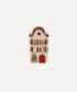 Alsace Tea Light Villa Christmas Stone with Red Shutters