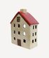 Alsace Tea Light Wide Chalet Red White