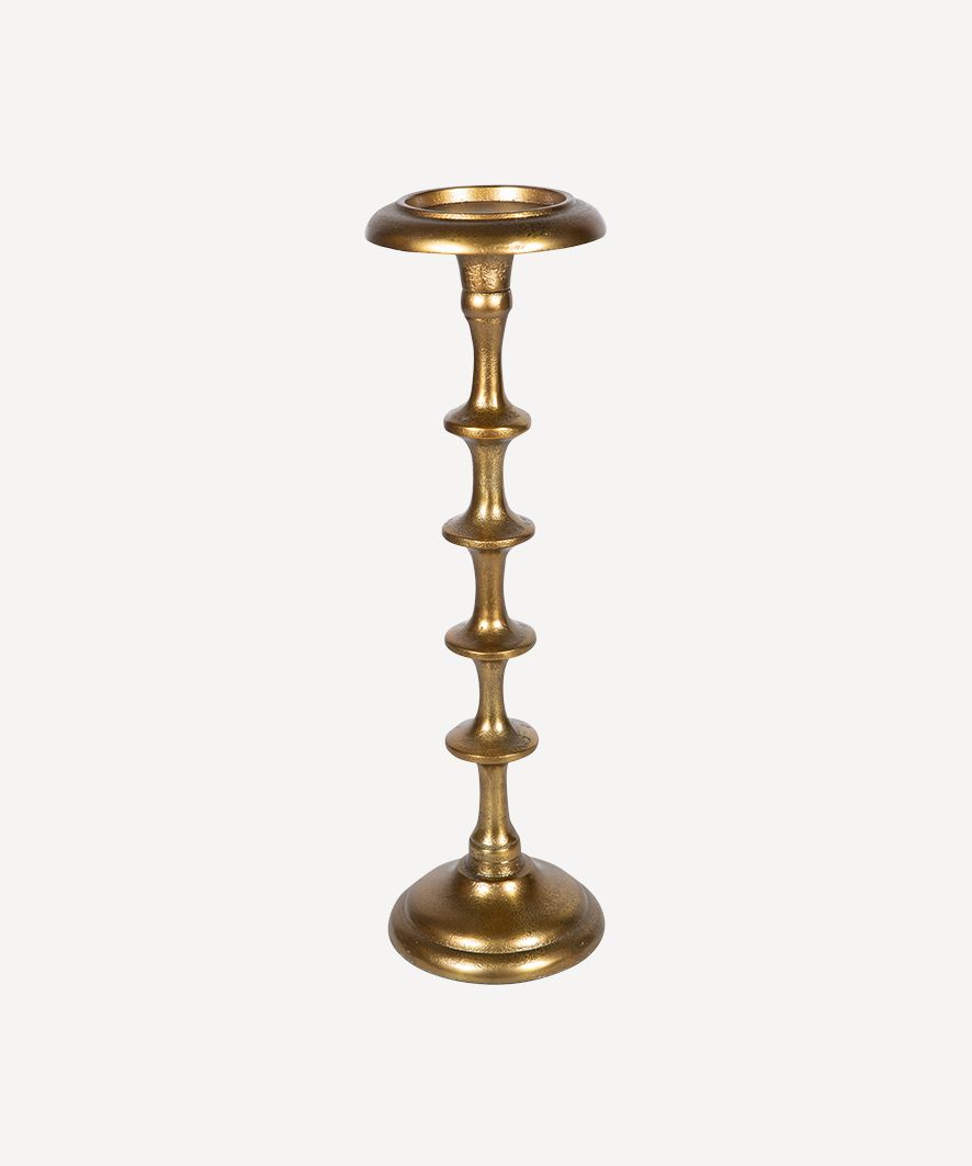 Ridged Pillar Candlestick Tall