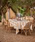 Striped Tablecloth Rust Large