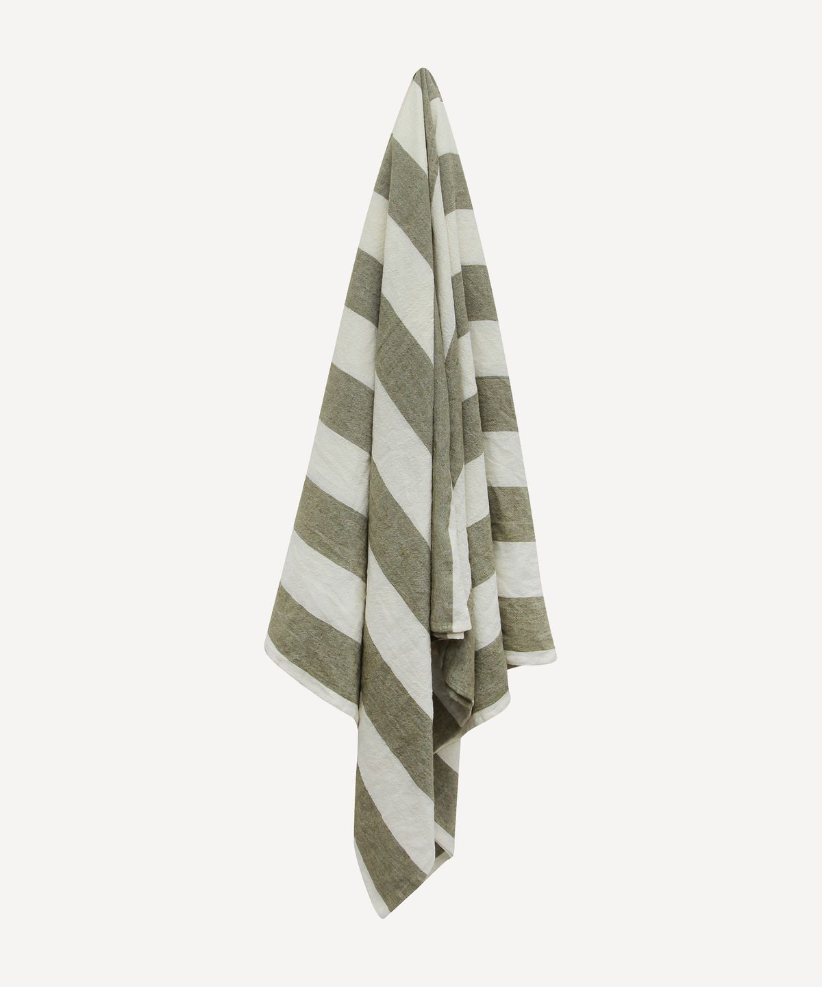 Striped Tablecloth Olive Large