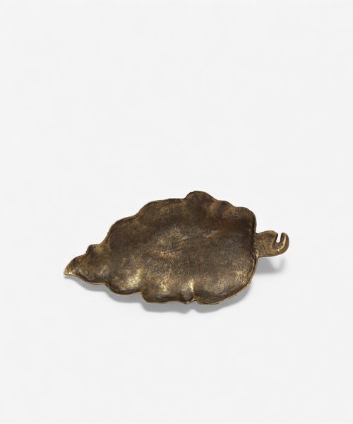 Leaf Plate Aged Gold