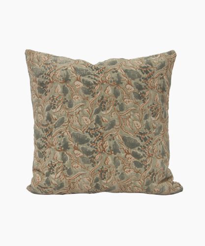 Amira Floral Handblock Cushion Cover