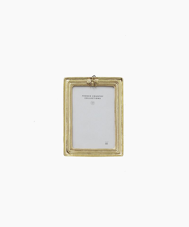 Ribbed Bee Photo Frame Gold 4x6