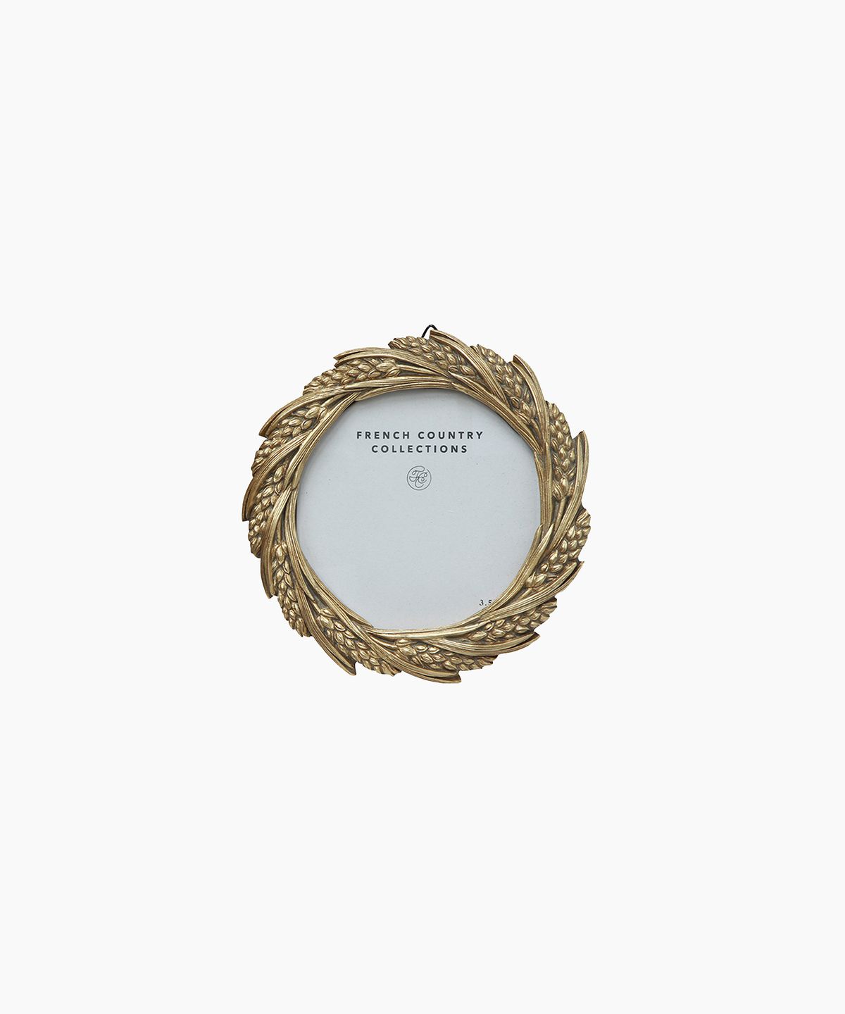 Wheat Round Photo Frame Champagne
