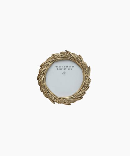 Wheat Round Photo Frame Champagne
