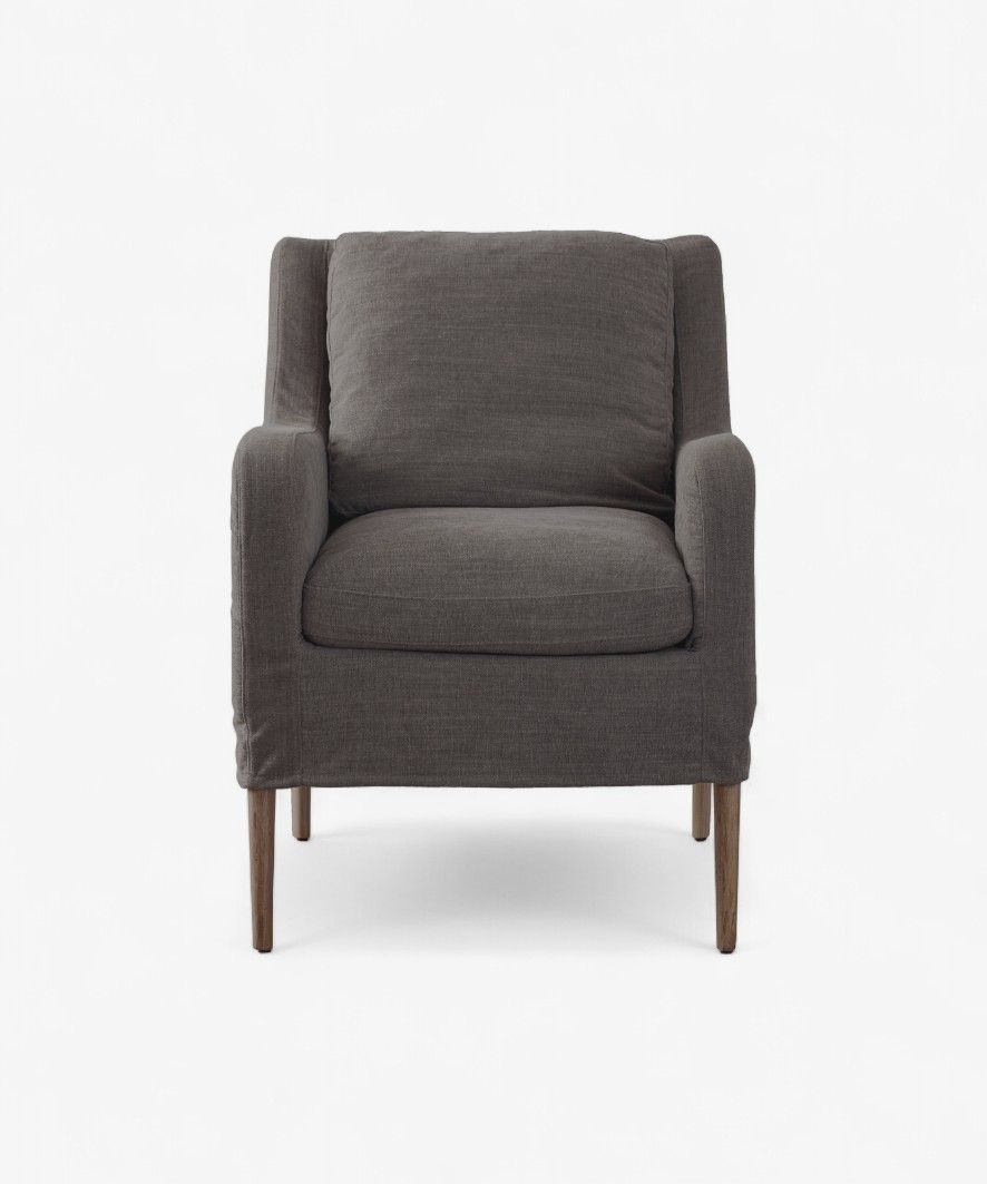 Henry Slip Cover Carver Chair Grey