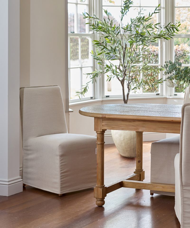 Ellie Slip Cover Dining Chair Natural