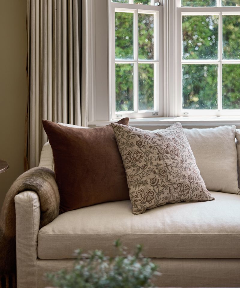 Velvet Cushion Cover Brown