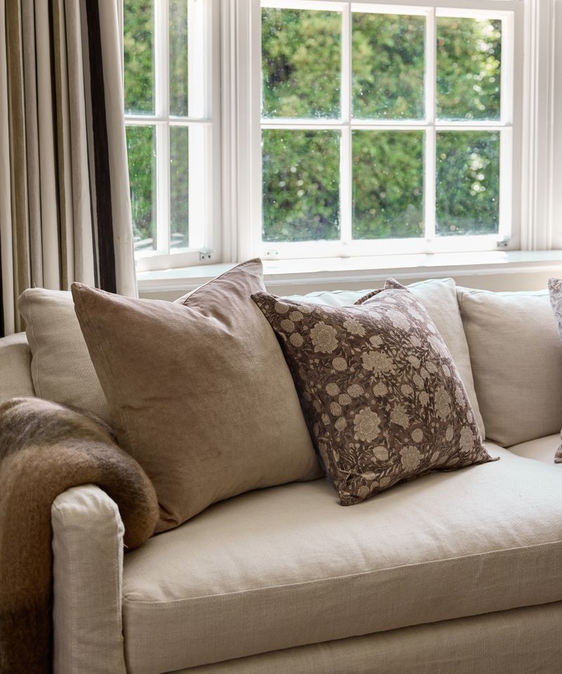 Velvet Cushion Cover Beige