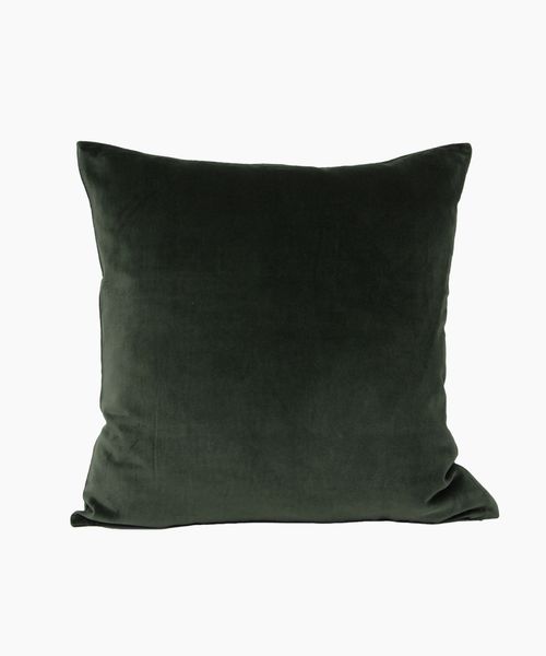 Velvet Cushion Cover Dark Green