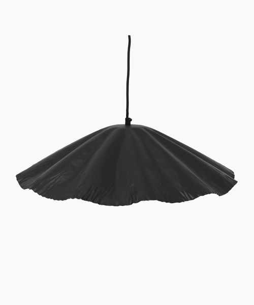 Crimped Pendant Black and Gold Large