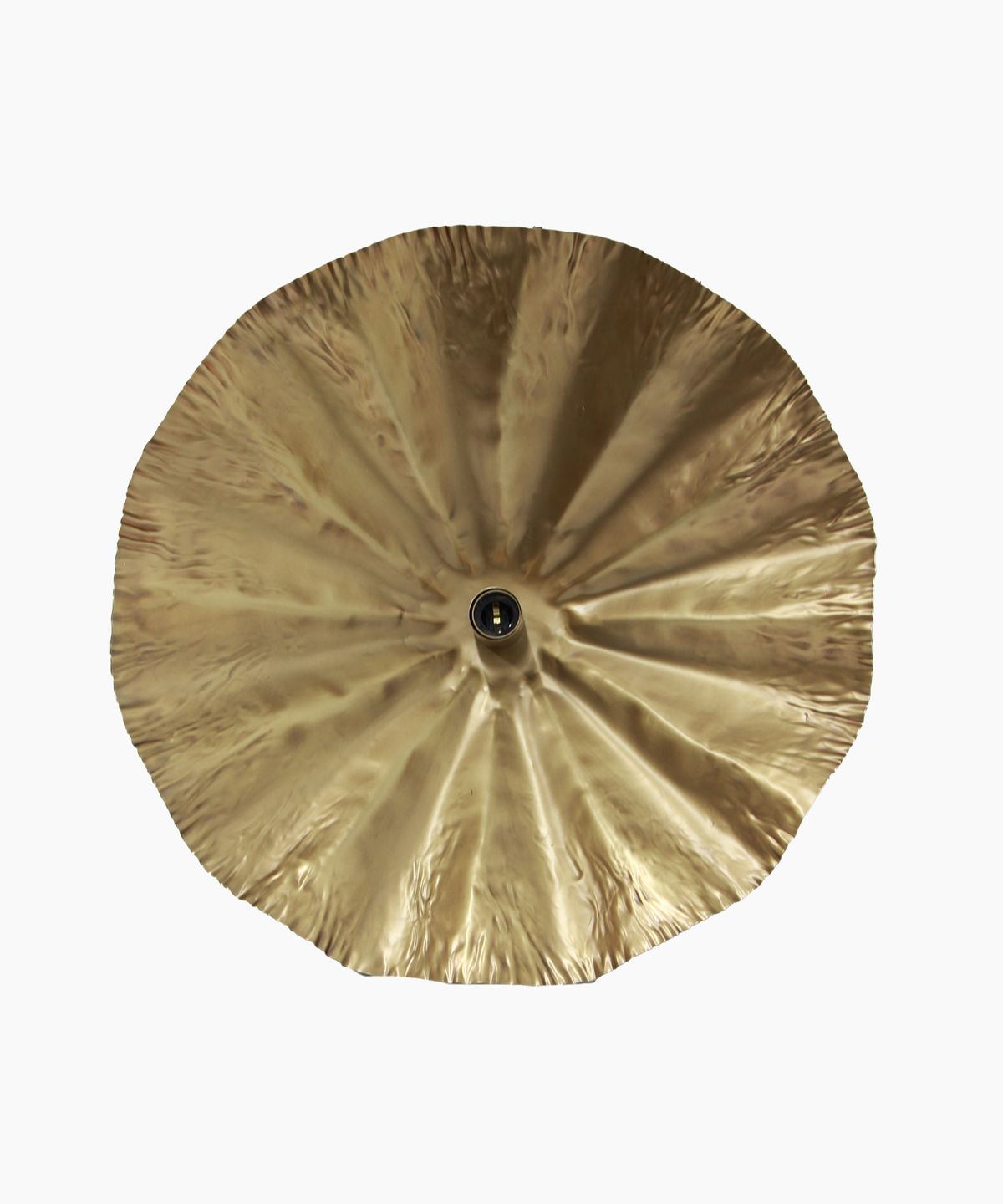 Crimped Pendant Black and Gold Large