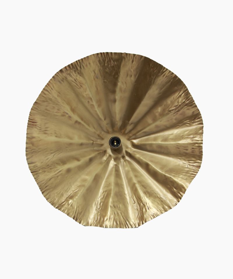 Crimped Pendant Black and Gold Large