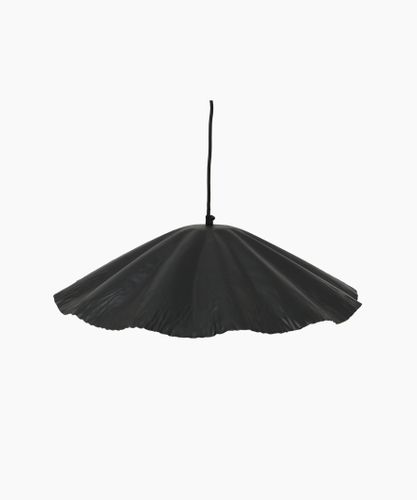 Crimped Pendant  Black and Gold Small