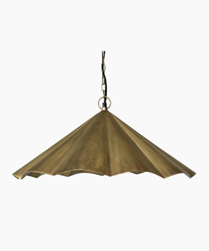 Scalloped Pendant Gold Large