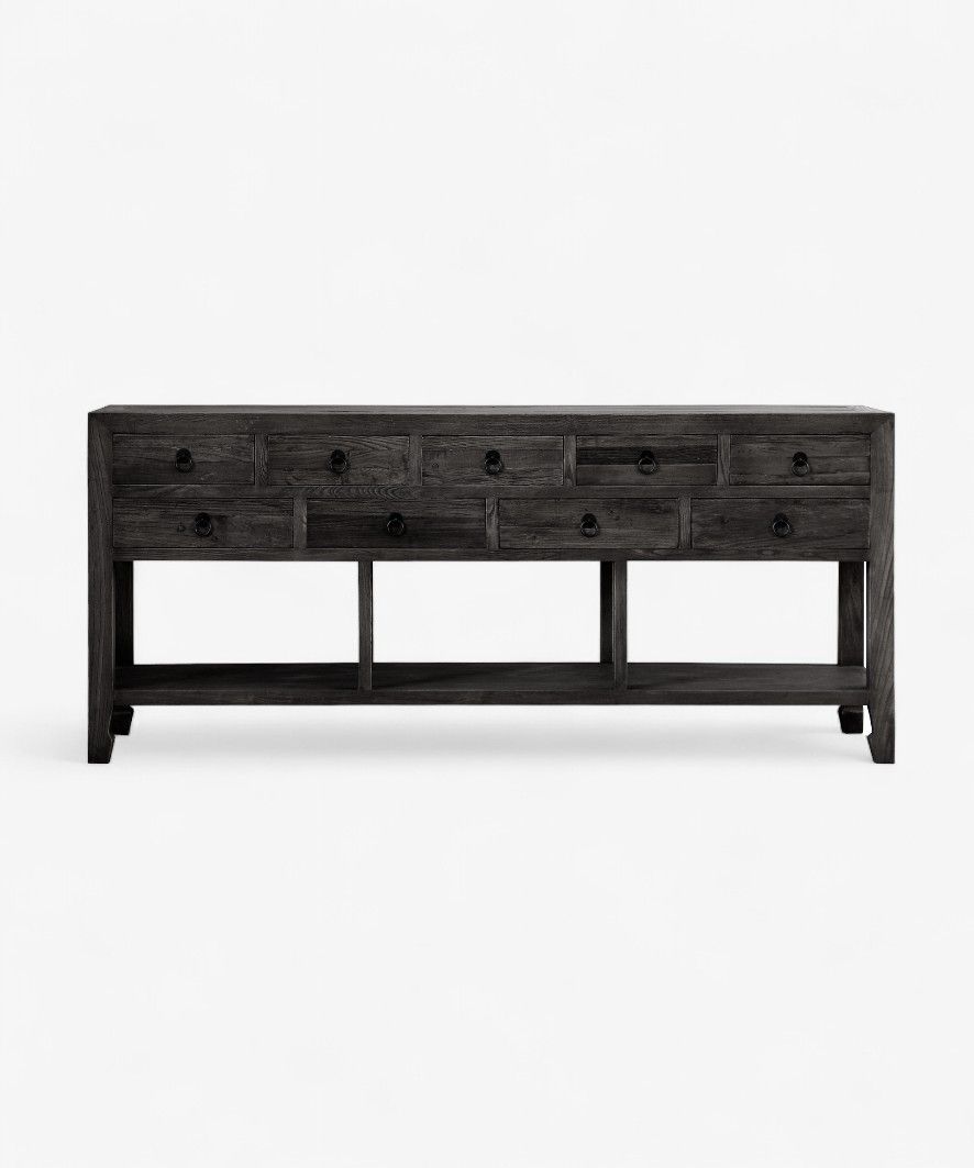 Miguel Sideboard 9 Drawers Black