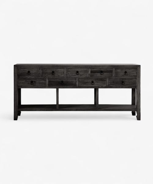 Miguel Sideboard 9 Drawers Black