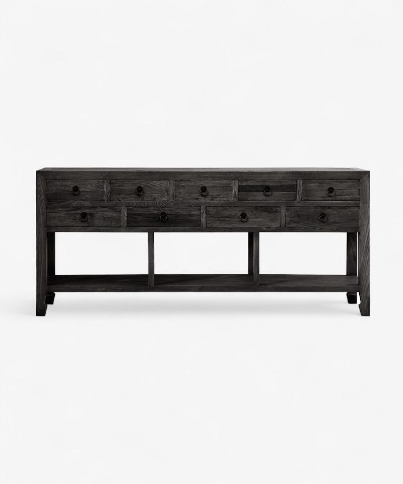 Miguel Sideboard 9 Drawers Black