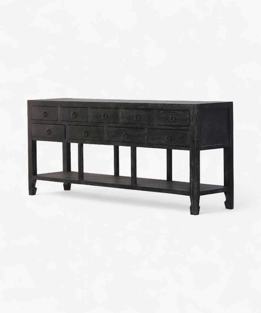 Miguel Sideboard 9 Drawers Black