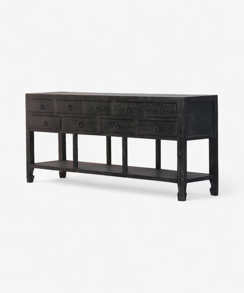 Miguel Sideboard 9 Drawers Black