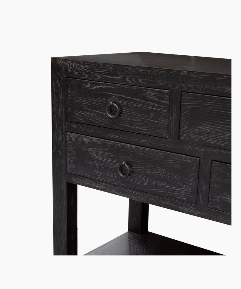 Miguel Sideboard 9 Drawers Black