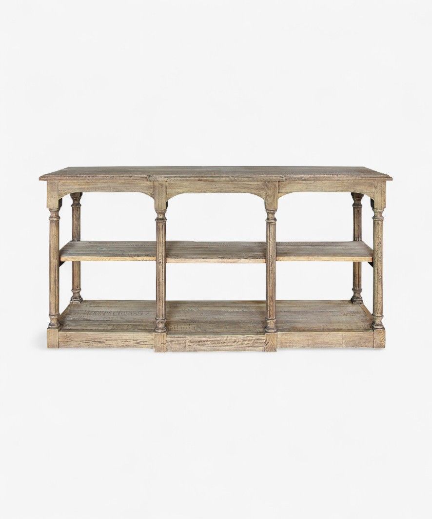 Breakfront Hall Table Reclaimed Oak