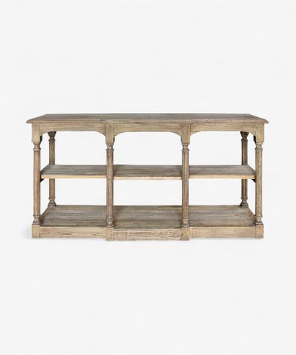 Breakfront Hall Table Reclaimed Oak