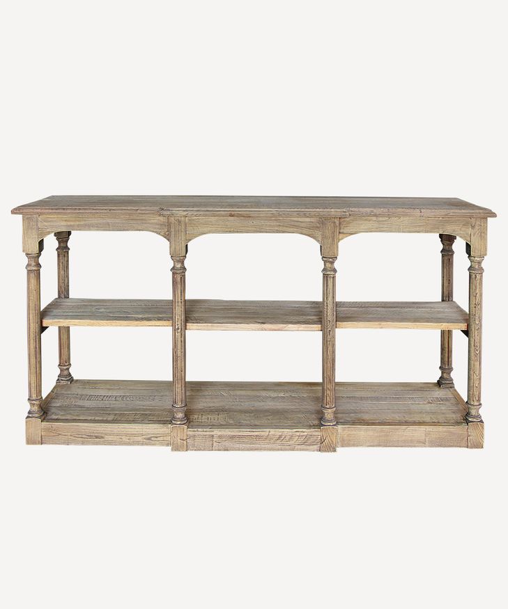 Breakfront Hall Table Reclaimed Oak