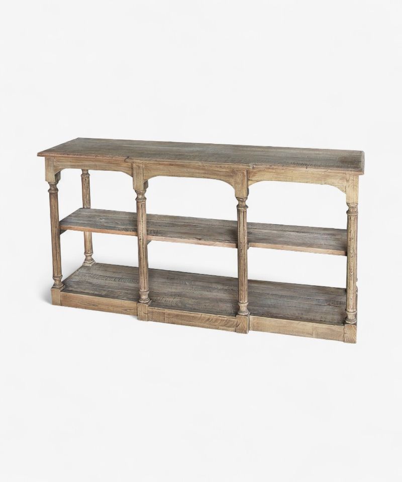 Breakfront Hall Table Reclaimed Oak