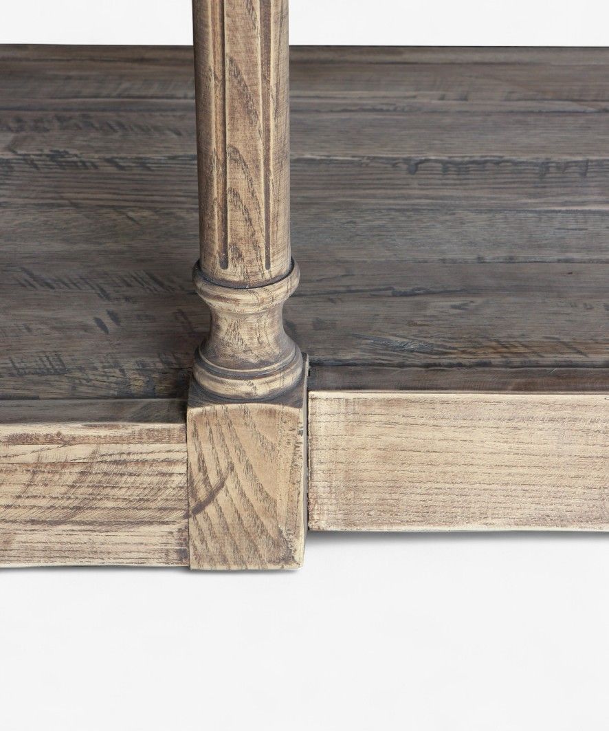 Breakfront Hall Table Reclaimed Oak