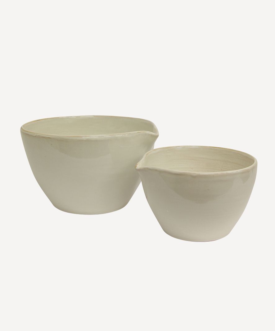 Franco Rustic White Mixing Bowls (SET2)