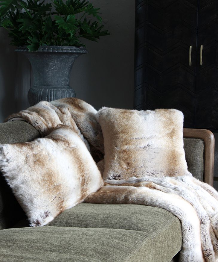 Monaco Faux Fur Cushion Square