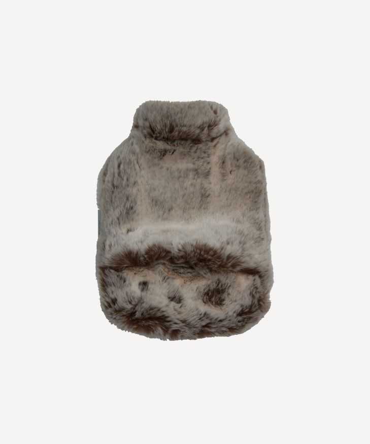 Chestnut Faux Fur Hot Water Bottle Cover