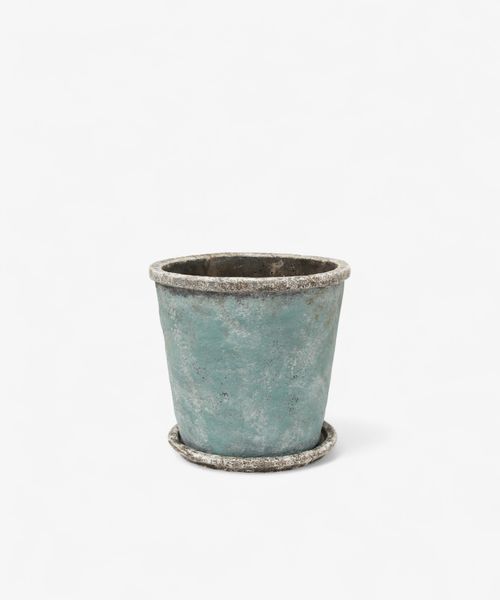 Sea Blue Plant Pot & Saucer Medium
