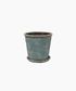 Sea Blue Plant Pot & Saucer Medium